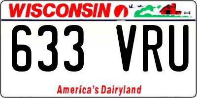 WI license plate 633VRU