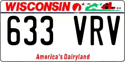WI license plate 633VRV