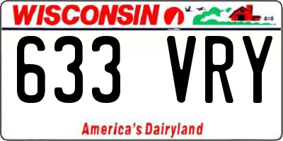 WI license plate 633VRY
