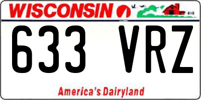 WI license plate 633VRZ