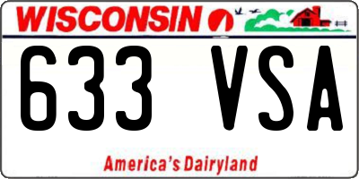 WI license plate 633VSA