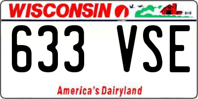 WI license plate 633VSE