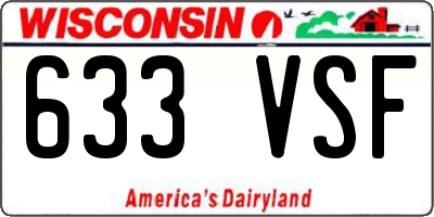 WI license plate 633VSF