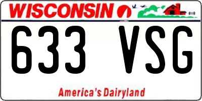 WI license plate 633VSG