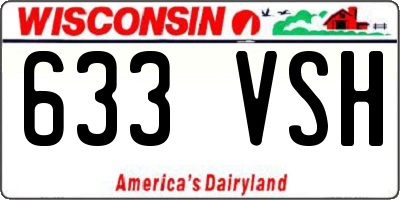 WI license plate 633VSH