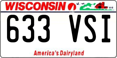 WI license plate 633VSI