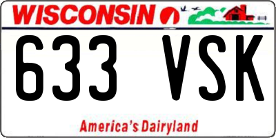 WI license plate 633VSK
