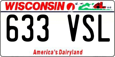 WI license plate 633VSL