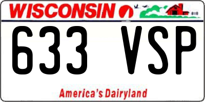 WI license plate 633VSP