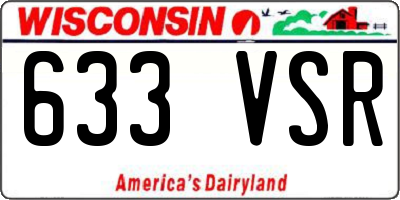 WI license plate 633VSR