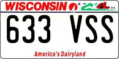 WI license plate 633VSS