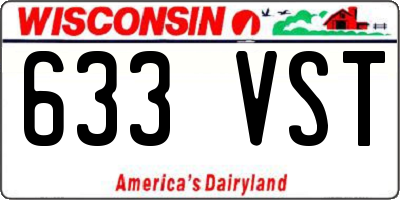 WI license plate 633VST