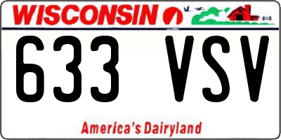 WI license plate 633VSV