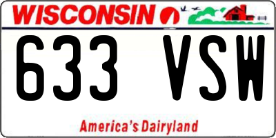 WI license plate 633VSW