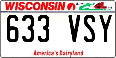 WI license plate 633VSY