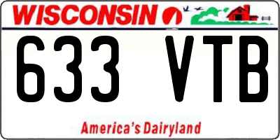 WI license plate 633VTB