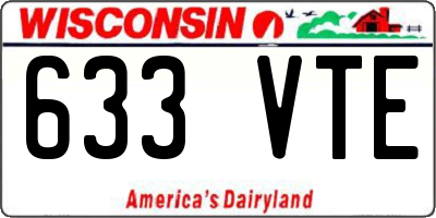 WI license plate 633VTE