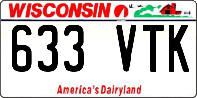 WI license plate 633VTK