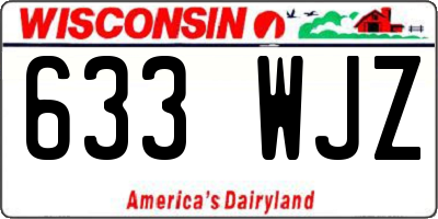 WI license plate 633WJZ