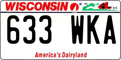 WI license plate 633WKA
