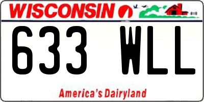 WI license plate 633WLL