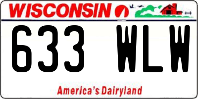 WI license plate 633WLW