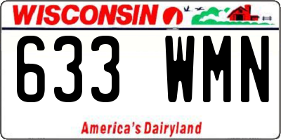 WI license plate 633WMN