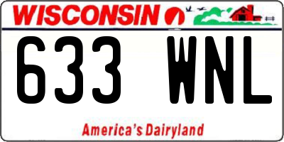 WI license plate 633WNL