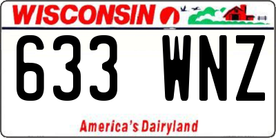 WI license plate 633WNZ