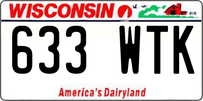 WI license plate 633WTK