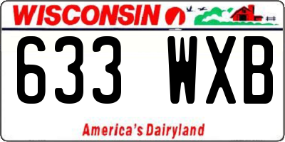 WI license plate 633WXB
