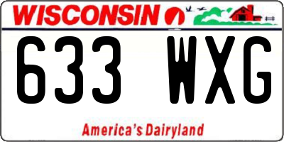 WI license plate 633WXG