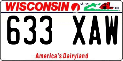WI license plate 633XAW
