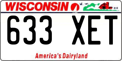 WI license plate 633XET