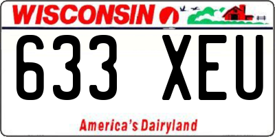 WI license plate 633XEU
