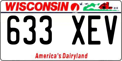 WI license plate 633XEV