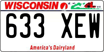 WI license plate 633XEW