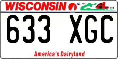 WI license plate 633XGC
