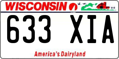 WI license plate 633XIA