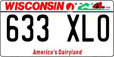 WI license plate 633XLO