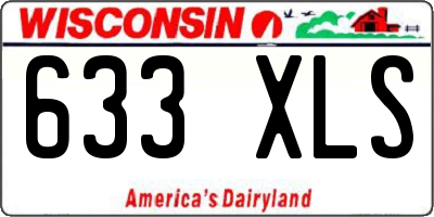 WI license plate 633XLS