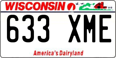 WI license plate 633XME