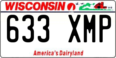 WI license plate 633XMP