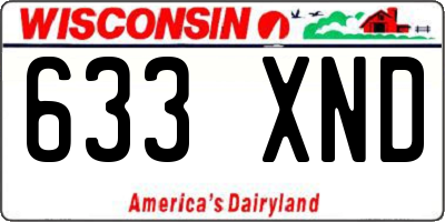 WI license plate 633XND