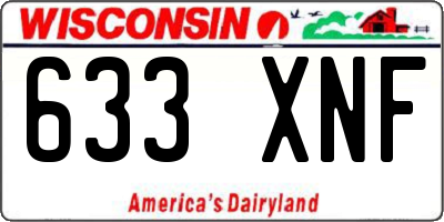 WI license plate 633XNF