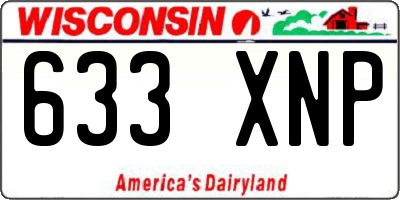 WI license plate 633XNP