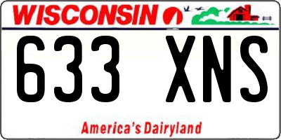 WI license plate 633XNS
