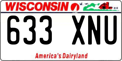 WI license plate 633XNU