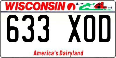WI license plate 633XOD
