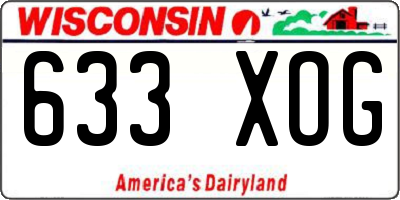 WI license plate 633XOG